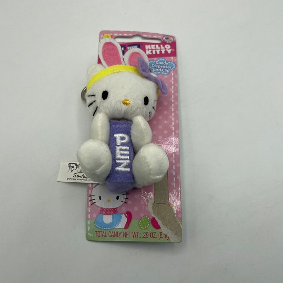 Sanrio | Toys | Hello Kitty Bunny Ears Plush Pez Candy Dispenser Clip ...